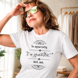 Camiseta Eu sou Sarcástico Diversão T-Shirt