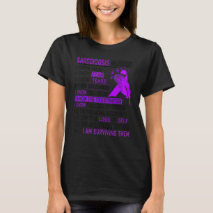 Camiseta Eu Sou Sarcoidose Guerreira Eu Sei Todas Essas Coi