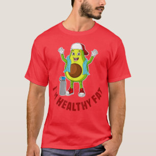 Camiseta Eu sou saudável, bom abacate, vegetariano engraçad