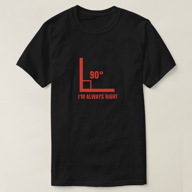 Camiseta Eu sou sempre direito (Frente do Design)