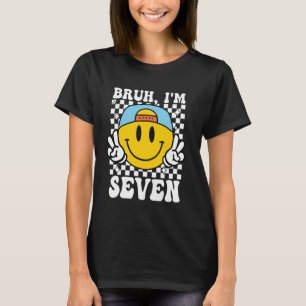 Camiseta Eu sou Sete 7 7 de Aniversário, Garotas 7