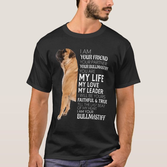 Camiseta Eu Sou Seu Amigo Seu Parceiro Seu Cachorro Bullmas (Frente)
