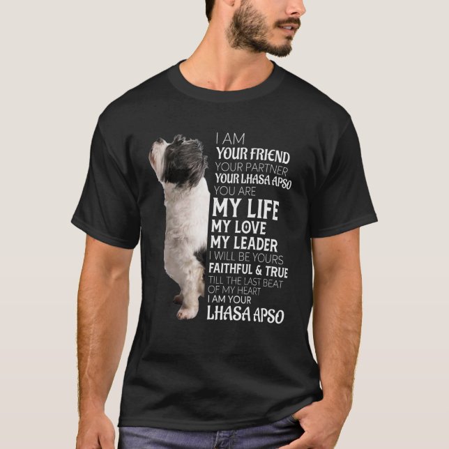 Camiseta Eu Sou Seu Amigo Seu Parceiro Seu Cachorro Lhasa A (Frente)