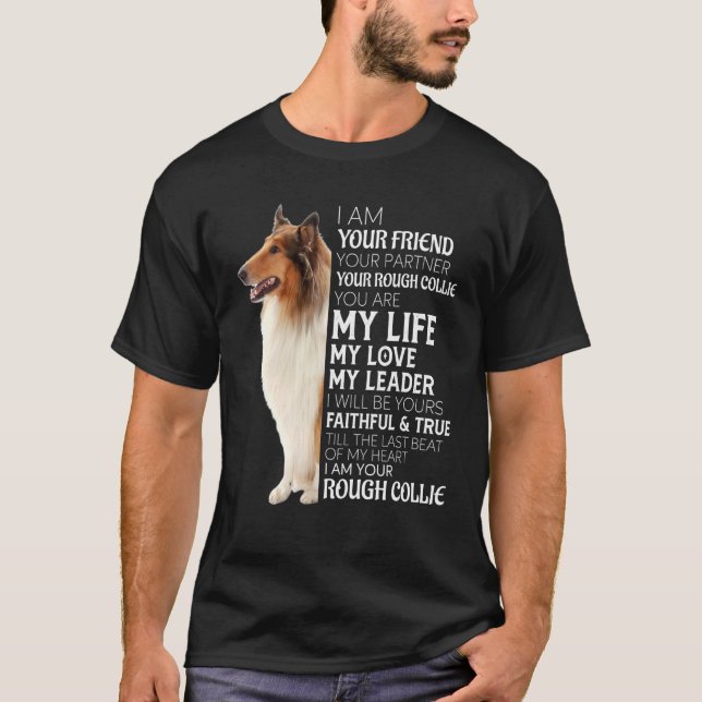Camiseta Eu Sou Seu Amigo Seu Parceiro Seu Collie Duro (Frente)