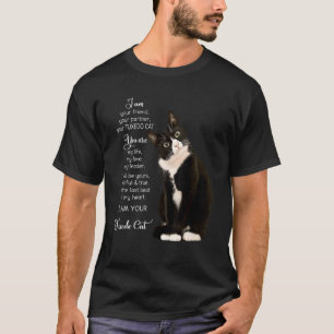 Camiseta Eu Sou Seu Amigo Seu Parceiro Seu Gato Tuxedo