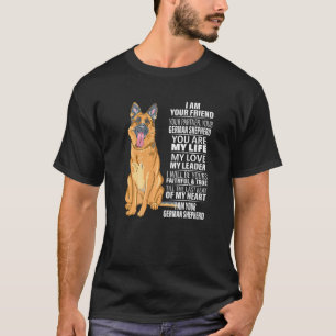 Camiseta Eu Sou Seu Amigo Seu Parceiro Seu Pastor Alemão