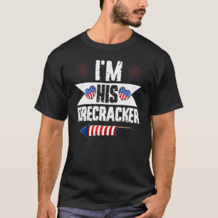 Camiseta Eu Sou Seu Fogos de Artifício 4 de Julho Casais Co