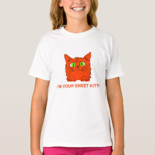 Camiseta Eu Sou Seu Gatinho Fofo - Gato Vermelho pela artis