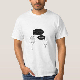 Camiseta Eu Sou Seu Pai Engraçado Pickleball Tênis Racket