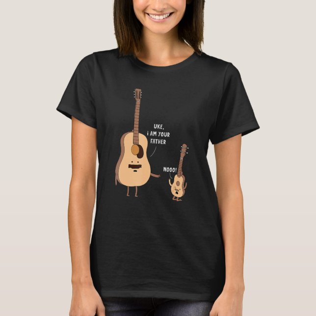 Camiseta Eu Sou Seu Pai Engraçado Ukulele Guitar Música (Frente)