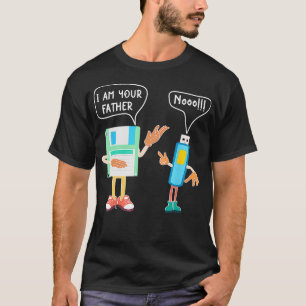 Camiseta Eu sou seu pai sem disquete USB Engraçado IT Tec