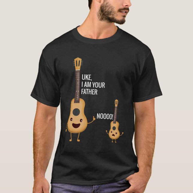 Camiseta Eu Sou Seu Pai T Shirt Ukulele Engraçado Violão (Frente)