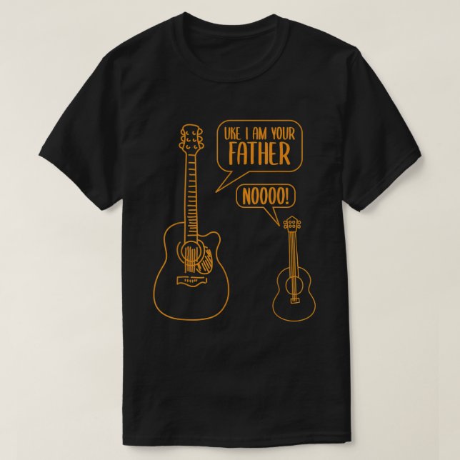 Camiseta Eu Sou Seu Pai Ukulele Guitar Music (Frente do Design)