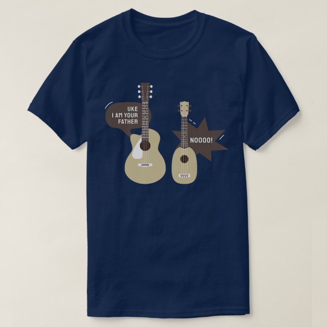 Camiseta Eu Sou Seu Pai Ukulele Guitar Music3088 (Frente do Design)