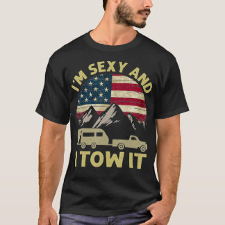 Camiseta Eu Sou Sexy E Eu O Coloquei Na Bandeira Americana