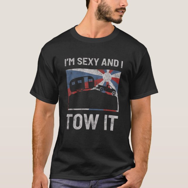 Camiseta Eu sou sexy e eu o mostrei acampamento de verão pa (Frente)