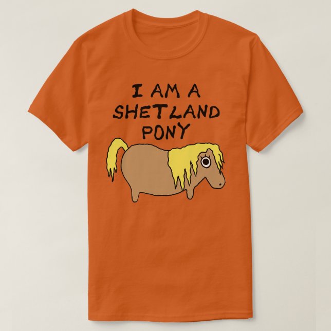 Camiseta Eu sou Shetland Pony T (Frente do Design)