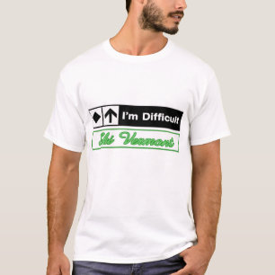 Camiseta Eu sou sinal difícil da fuga do esqui