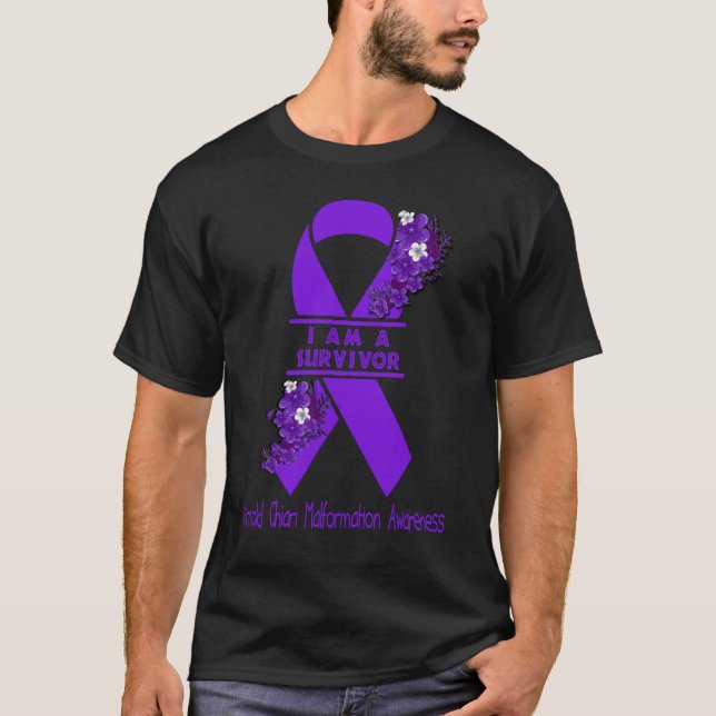 Camiseta Eu Sou Sobrevivente em volta da MALFORMAÇÃO CHIARI (Frente)