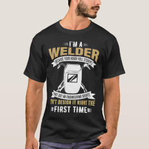 Camiseta Eu sou soldador dizendo trabalho carreira soldadur