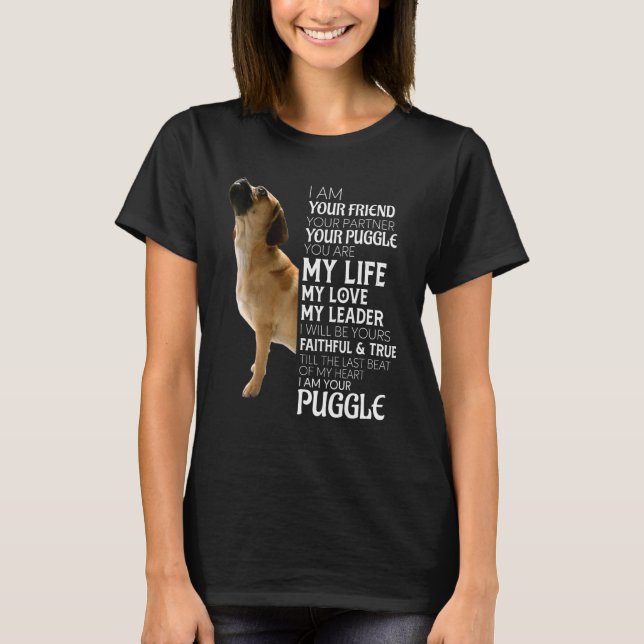 Camiseta Eu Sou Sua Amiga Sua Parceira Sua Mãe de Pug  (Frente)