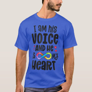 Camiseta Eu Sou Sua Voz Ele É Minha Consciência Do Autismo