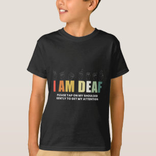 Camiseta Eu sou surdo surdo-mudo - linguagem gestual - cons