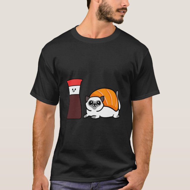 Camiseta Eu Sou Sushi de Gato Siames (Frente)