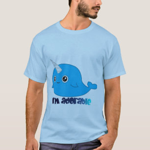 Camiseta Eu sou T adorável dos homens de Narwhal