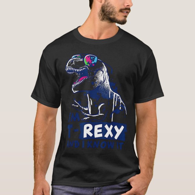 Camiseta Eu sou T-Rexy e eu conheço T-Shirt (Frente)