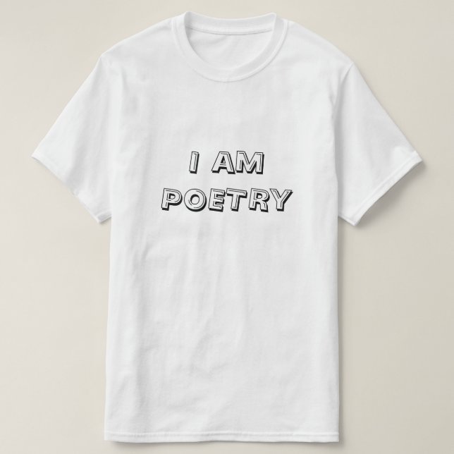 Camiseta Eu sou t-shirt da poesia (Frente do Design)