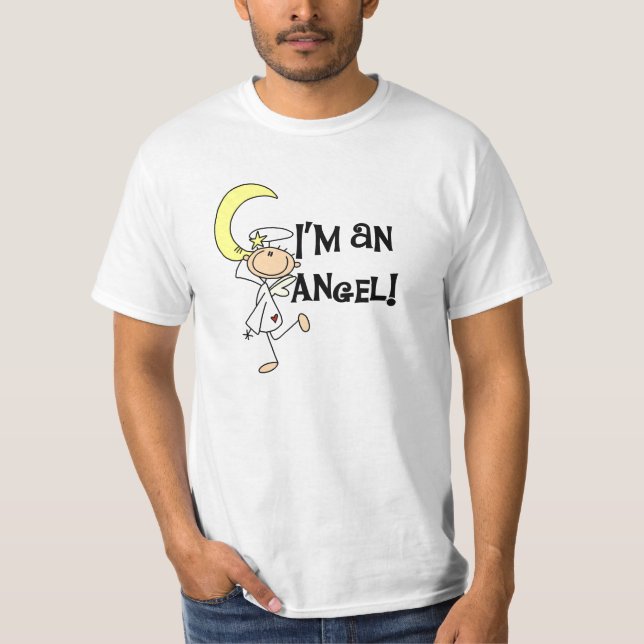 Camiseta Eu sou t-shirt e presentes de um anjo (Frente)