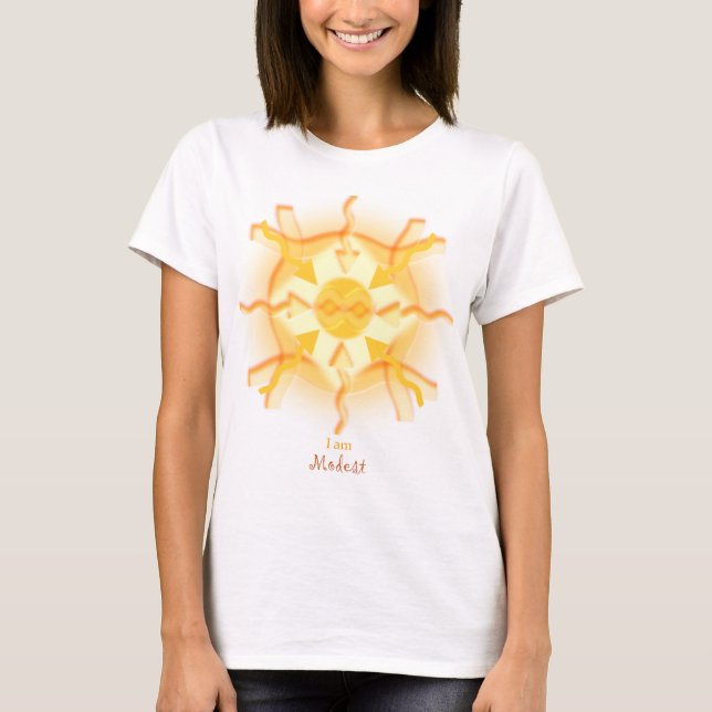 Camiseta Eu sou t-shirt modesto (Frente)