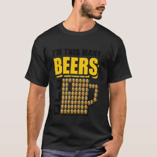 Camiseta Eu sou tantas cervejas 70 aniversário de 70 anos