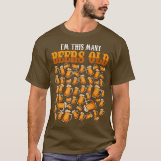 Camiseta Eu sou tantas cervejas 70 aniversário de 70 anos