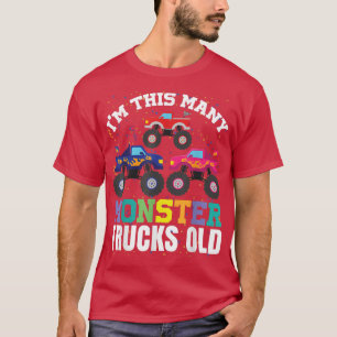 Camiseta Eu sou tantos Monstros Caminhões Velha aniversário