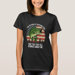 Camiseta Eu Sou Tão Bom Em Pegar Peixes Humor De Pesca