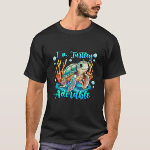 Camiseta Eu sou tartaruga adorável do oceano Apenas uma gar