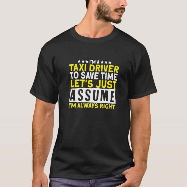 Camiseta Eu sou taxista, motorista de táxi, motorista de tá (Frente)