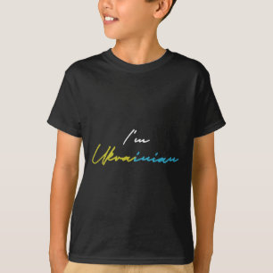 Camiseta Eu sou ucraniano para mulheres crianças homens