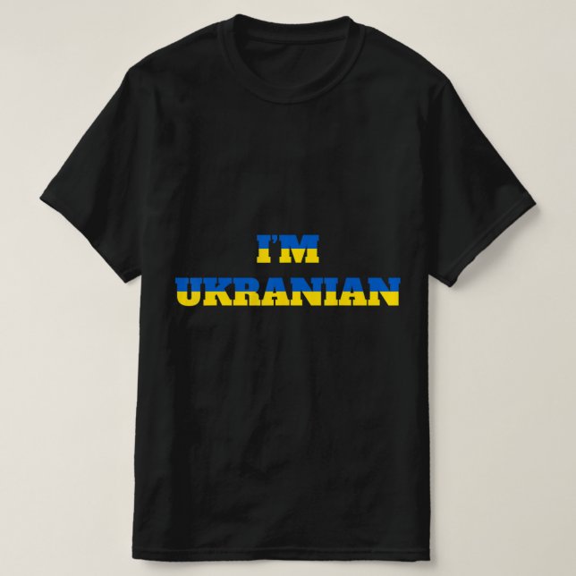 Camiseta Eu sou ucraniano Zelensky Ucrânia Patriótica Orgul (Frente do Design)
