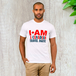 Camiseta Eu Sou Um Agente de Viagens Canadense