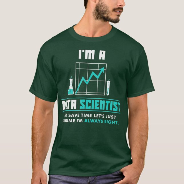 Camiseta Eu sou um analista de ciência de dados engraçado p (Frente)