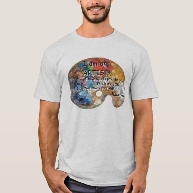 Camiseta Eu sou um artista (Frente)