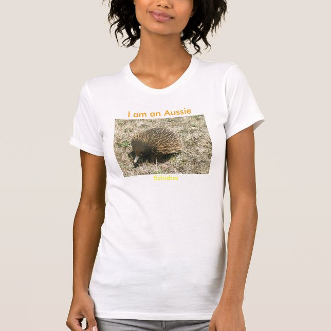 Camiseta Eu sou um Aussie, Echidna (Frente)