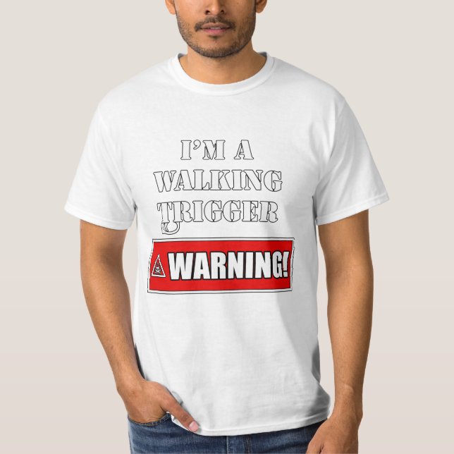Camiseta Eu sou um aviso de passeio do disparador (Frente)