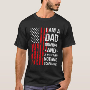 Camiseta Eu Sou Um Avô Pai E Um Veterano Nada De Impressão