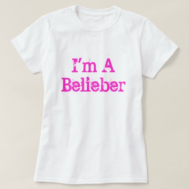 Camiseta Eu sou um Belieber (Frente do Design)