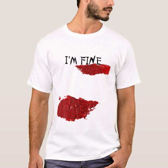 Camiseta Eu sou um belo Splatter do Halloween Sarcastic Mo (Frente)