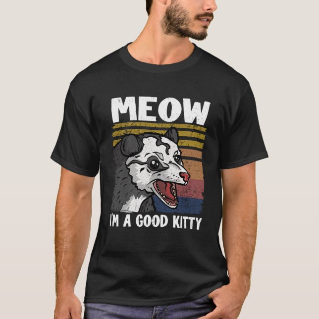 Camiseta Eu Sou Um Bom Gatinho, Piada De Ocuba, Possum (Frente)